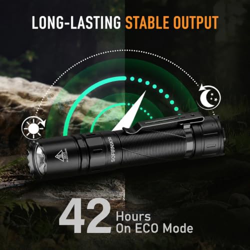 Rechargeable Tactical Flashlight 3000 Lumens with Holster for Law Enforcement Outdoor