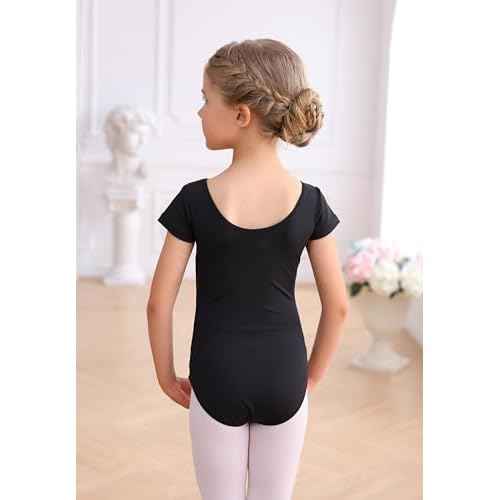 Dance Ballet Leotards Basic Short Sleeve for Girls Toddler Gymnastics Outfit Bodysuit