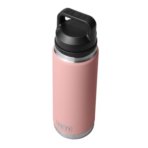 YETI Rambler 26 oz Bottle, Leakproof, Vacuum Insulated, Stainless Steel with Chug Cap, Sandstone Pink