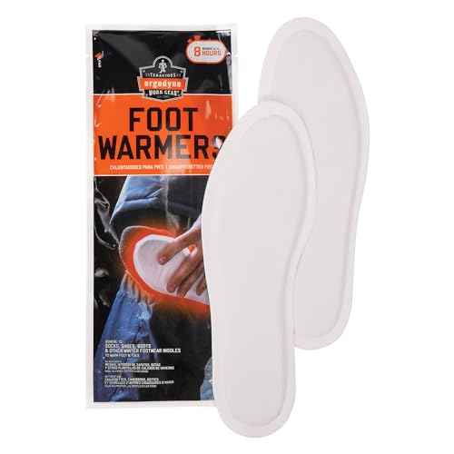 Ergodyne Unisex Adult Insole Foot Warmer Packs - 20-Pack, White, Case US
