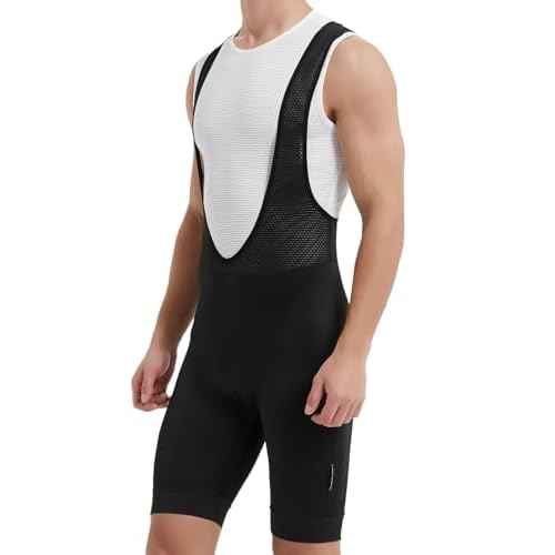 qualidyne Men's Cycling Bib Shorts 4D Padded Breathable Road Bike Bibs Biking Bicycle Shorts