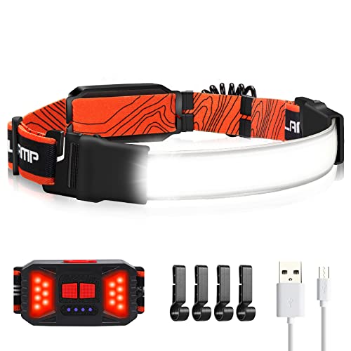 Rechargeable LED Headlamp 1000LM 230° Wide Beam Headlight - Orange - 1 Pack