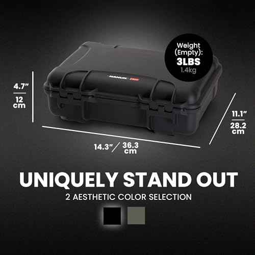 NANUK 910 Hard Case for Single Sporting Gear, IP67 Waterproof Hard Storage, Made in North America Short Multipurpose Case ? (4.3¡¯¡¯ x 11.1¡¯¡¯ x 4.7¡¯¡¯)