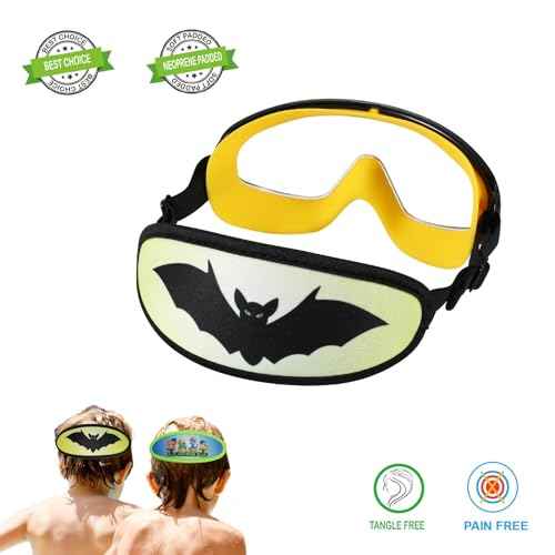 Kids Swim Goggles Age 3-8, Toddler Goggles No Hair Pull,Child Swimming Mask Fabric Strap (1PK Kids - Yellow)