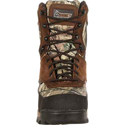 ROCKY Core Waterproof 800G Insulated Outdoor Boot, Brown And Mossy Oak Brk Up Inf, Size 8.5(ME)