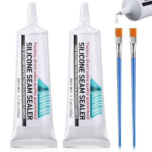 2 Pcs Tent Seam Sealer Waterproof Fast Dry Clear Sealant for Tents, Tarps, Awnings