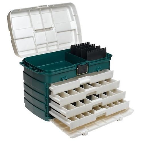 Plano 4-Drawer Tackle Box Green Metallic/Silver ,One Size