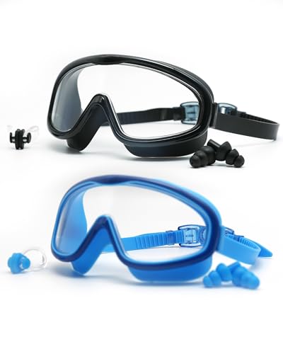 Adult Swim Goggles 2 Pack Anti-Fog UV Protection Adjustable Silicone