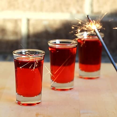40 Pack Heavy Base Shot Glasses - 1.5 Ounce Clear Glass Set for Whiskey Tequila Vodka