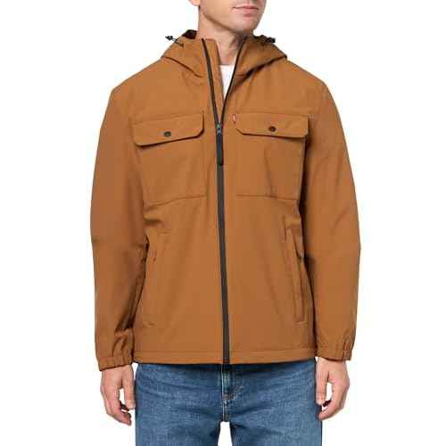 Levi's Men's Hooded Waterproof Arctic Cloth Rain Jacket