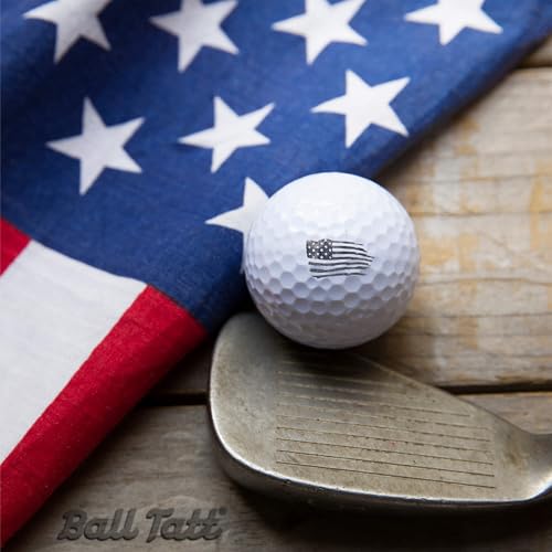 Golf Ball Stamp Self-Inking Marker - USA Flag Variation, Waterproof, Quick-Dry
