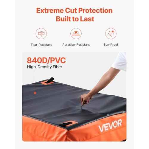 VEVOR Truck Bed Cargo Bag, Waterproof 840D PVC, 51.18 x 40.16 x 21.85 in (26 Cubic Feet), Heavy Duty Cargo Bag for Truck Bed with 4 Bungee Cords with Hooks, Fits a Variety of SUV and Pickup Trucks