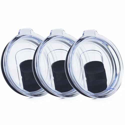 3 Pack 20 oz Tumbler Lid, Magnetic Slider Replacement Lids for YETI 20 oz Tumbler, 10/24 oz Mug and 10 oz Lowball, Spill Proof Cup Lids Covers Compatible for Ozark Trail, Old Style Rtic, BPA Free