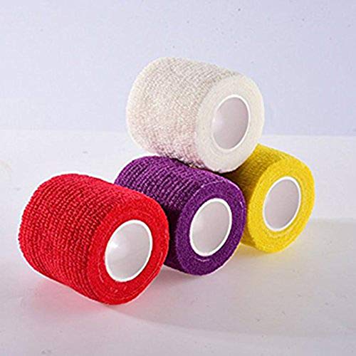 Self-Adhesive Elastic Bandage Tape 2 Inch x 5 Yards Assorted Colors Pack of 12
