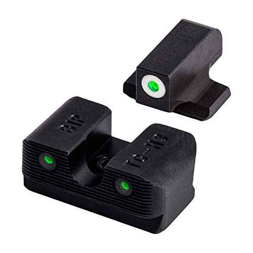 TruGlo Tritium Pro Glow in The Dark Gun Handgun Glock Pistol Laser Sight Accessories with Rear Colors for Beretta PX4 Storm and Green Light, Black