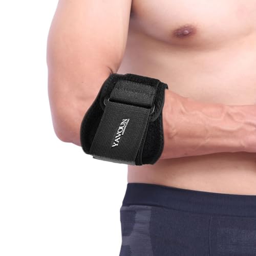 Black Large Forearm Wraps for Pain Relief Tennis Elbow Tendonitis Support - Pack of 1