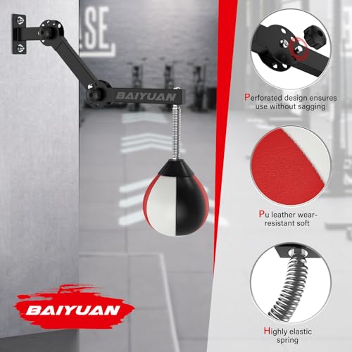 Wall Mount Speed Bag with Height Adjustable Bracket for Boxing Training