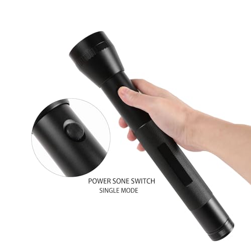 Heavy Duty 3-Cell D LED Flashlight Set - Rugged Aluminum Torch for Outdoor & Emergency (3 Pack)