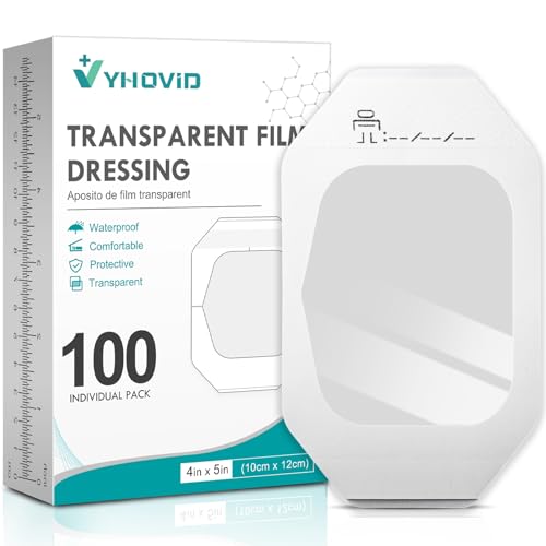 100 Pack Waterproof Transparent Wound Dressings 4x4.75 Inches