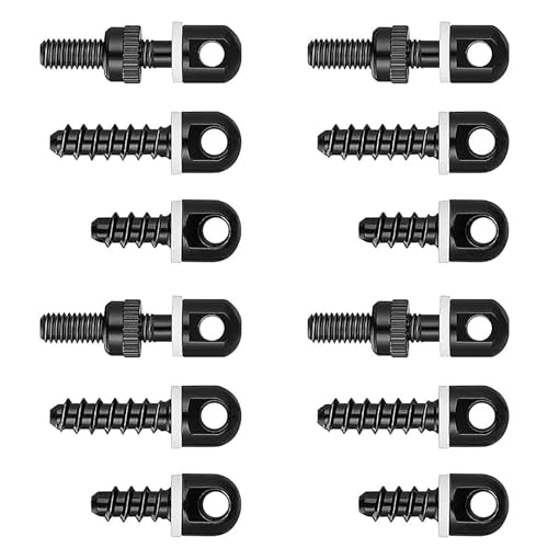 VicBre 12 PCS Sling Swivel Studs 1/2" 3/4" 7/8" Screw Set,Wood