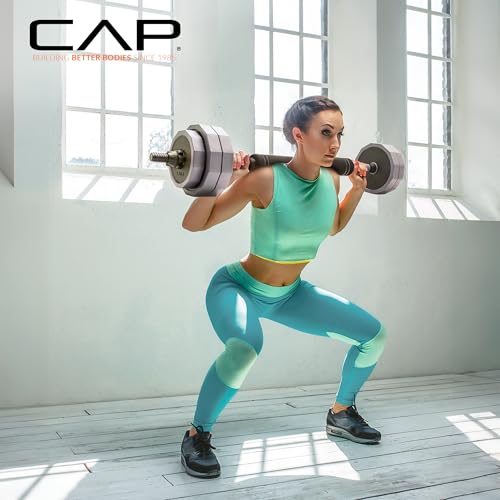 CAP Barbell 66 lb Multi-Use Adjustable Weight Set - Versatile Dumbbell, Barbell & Kettlebell for Full-Body Workouts | Gray