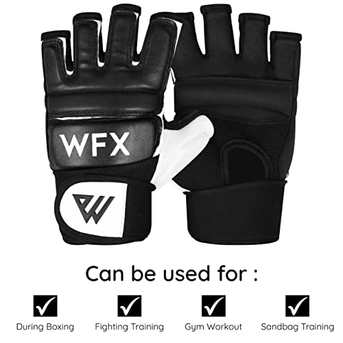 Large Black Boxing Gloves for MMA Karate Kickboxing Training