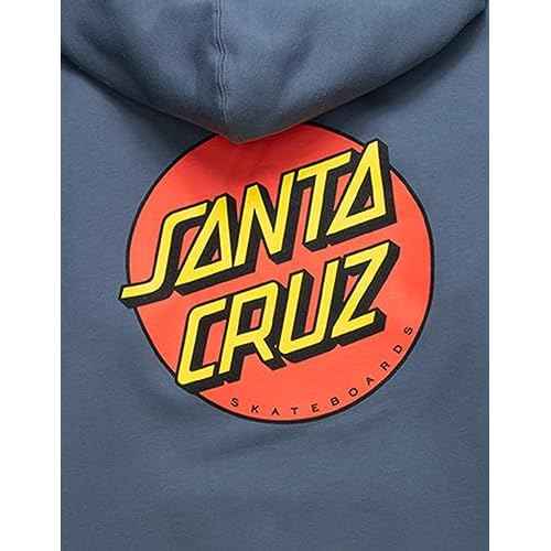 SANTA CRUZ Classic Dot P/O Hooded Heavyweight Sweatshirt Storm Blue XL Mens