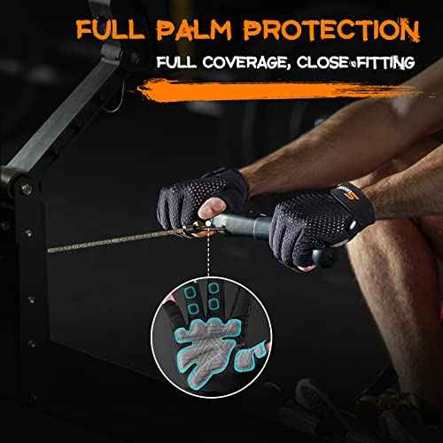 SueStar Workout Gloves for Men Women, Weight Lifting With Full Palm Protection, Excellent Grip, Ultra Breathable for Weightlifting, Fitness, Training, Hanging