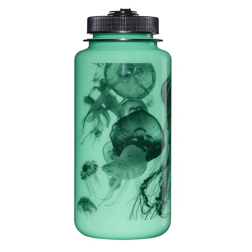 Glow Jellyfish Nalgene Tritan BPA-Free Water Bottle 32 OZ Wide Mouth