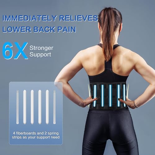 Back Brace Support Belt For Men & Women, Lumbar Support Belt Relief for Upper and Lower Back Pain , Sedentariness ,Sciatica£¬Scoliosis and Herniated Disc -Adjustable Breathable Back Brace Suitable For Home, Fitness, Driving, Work,Travel-Black(Medium)