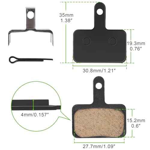 RUTU 4 Pairs Metal Premium Ebike Brake Pads, Noise Free Disc Brake Pads with Installation Tools Compatible with E Bike Brake Pads MT200 M355 M446 M315 M365 MTB Bike