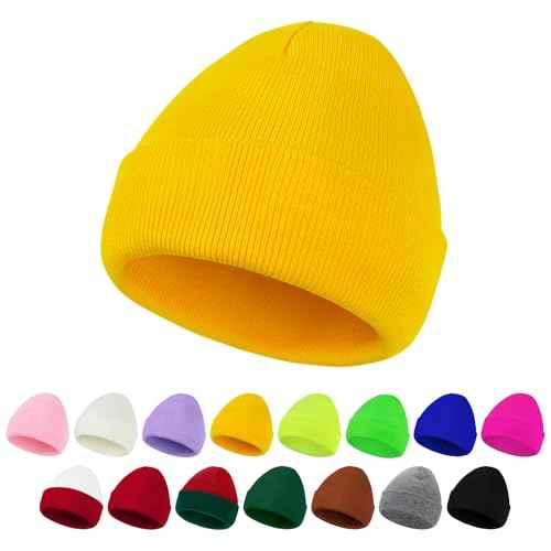 American Trends Unisex Beanie Hat Warm Winter Hats Soft Knit Hat Plain Skull Caps for Men Women Lightweight Beanie