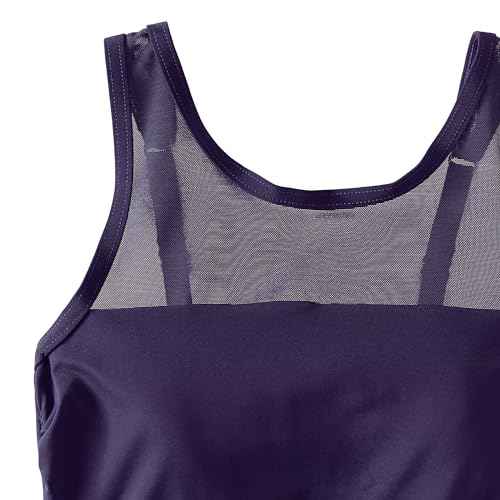 Lands' End Women's Chlorine Resistant Smoothing Control Mesh High Neck One Piece Swimsuit 18 BlackBerry