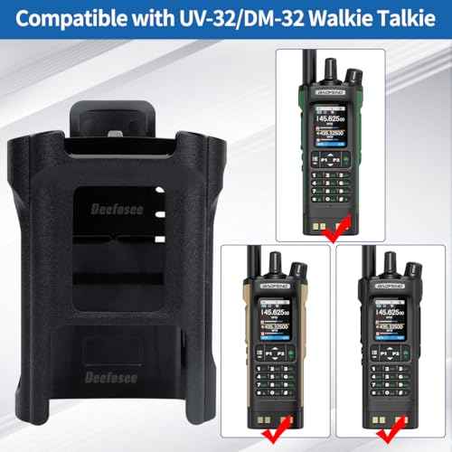 BAOFENG DM32/UV32 Radio Holster, Walkie Talkie Belt Holder Case UV-32 Belt Holder For DM32 UV32 Walkie Talkie Holder Duty Belt Accessories Portable Travel Camping Storage
