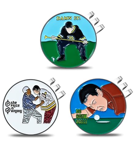 Ugotit Magnetic Golf Ball Marker with Hat Clip - 3 Pack