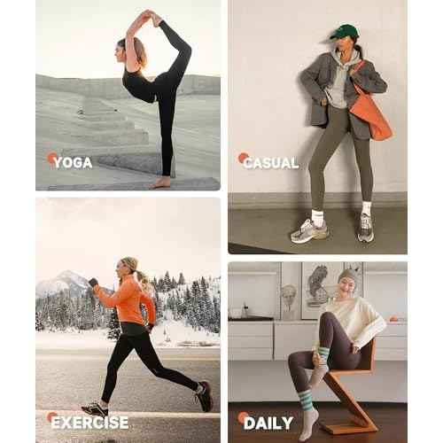 GAYHAY High Waisted Leggings for Women - Soft Opaque Slim Tummy Control Printed Pants for Running Cycling Yoga