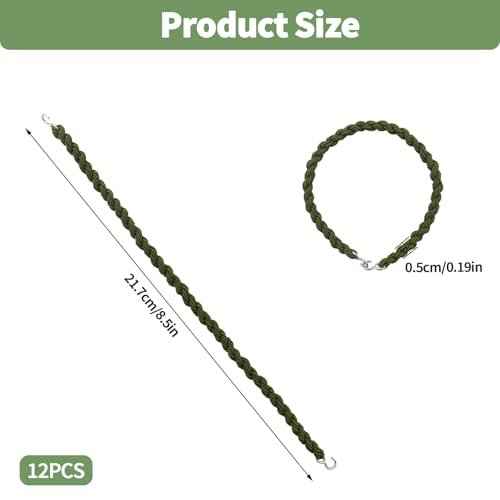 12 PCS Military Boot Blousers Elastic Blousing Straps with Metal Hooks for Army Navy Air Force Boot Straps for Gear