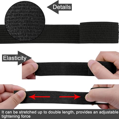 Self Adhesive Bandage Wrap 1 Inch x 5 Yards Black - 168 Rolls for First Aid & Support (Variation: Black / 1 Inch)