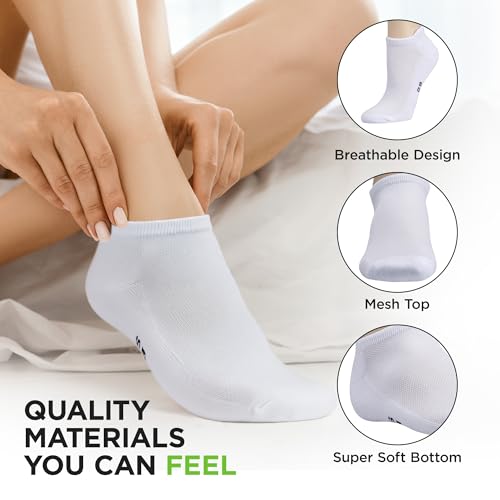No Show Bamboo Workout Socks Women & Men 3 Pairs - Soft & Comfortable