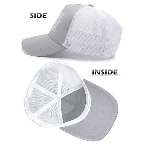 2 Packs American Flag Trucker Hat, Adjustable Mesh Snapback USA Flag Baseball Caps for Men Women