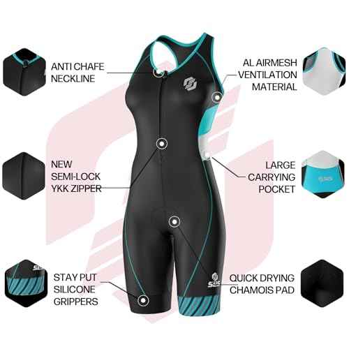 SLS3 Triathlon Suits Women - One Piece Tri Suit Women - Pro Womens Triathlon Suit - Premium Trisuit, No Shelf Bra
