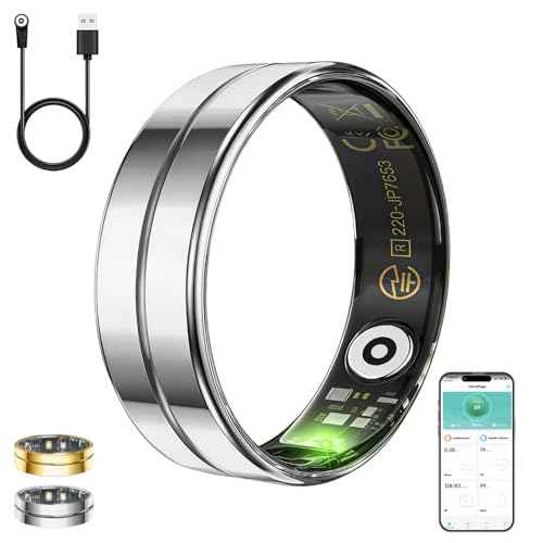 White Elephant Gifts for Adults,Gifts Christmas for Women Men,Smart Ring for Women Men - Sleep Monitoring/Blood Oxygen/Motion Tracking,Waterproof & No Subscription Required NewSilver 8