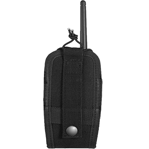 FRTKK Tactical Radio Holder Small Black Molle Radio Pouch for Walkie Talkies