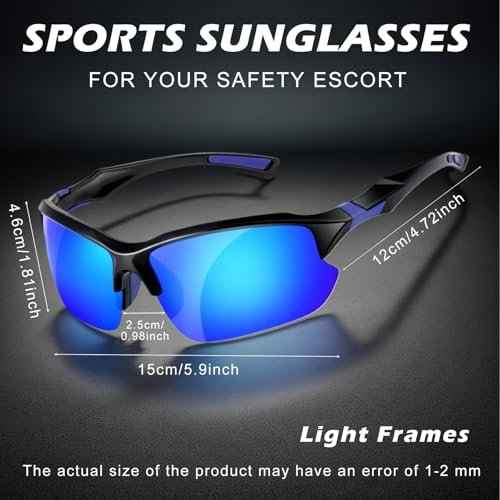 4 PACK Polarized Sport Sunglasses for Women Men UV Protection,Running Cycling Fishing Sunglasses Outdoor