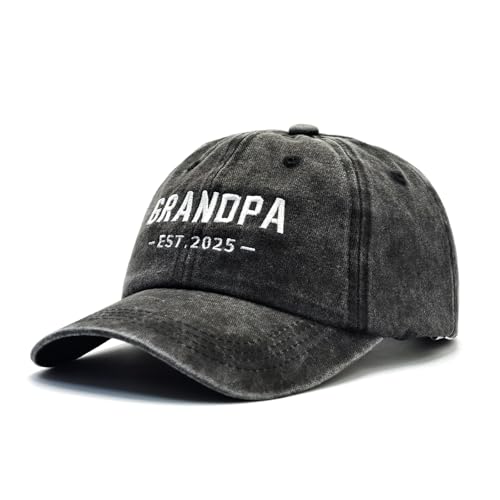 New Grandpa Gifts, First Time 2025 Promoted to Grandpa to be Gifts, Grandfather Hat, Adjustable Baseball Caps