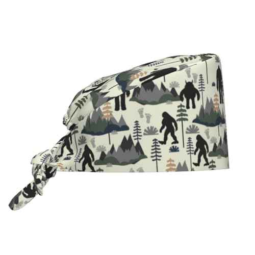 Working Cap Scrub Cap with Sweatband Adjustable Unisex Men Women Tie Back Hat Nurse Surgical Caps