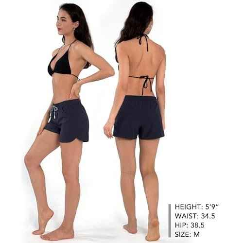 Actleis Womens Swim Shorts UPF50+ Board Shorts Quick Dry Beach Shorts Drawstring Sports Summer Bottom