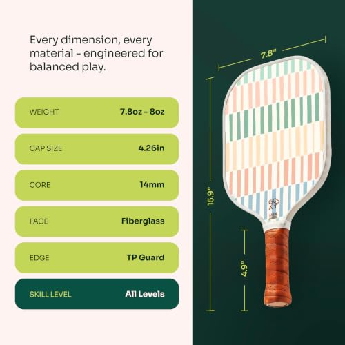 Pastel Dream Pickleball Paddle Set of 2 - USAPA Approved, Fiberglass & Honeycomb Core