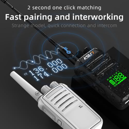 Marine Handheld Radio Waterproof VHF Two-Way Radio with Floating LED Screen