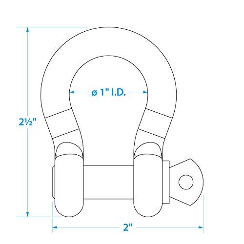 Seachoice Galvanized Steel Anchor Shackles, 3/8 In.
